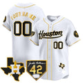 Custom Houston Astros 2024 Jackie Robinson Patch Vapor Premier Limited Jersey ¨C White JEROMEN