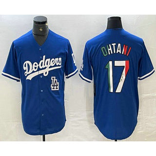 Los Angeles Dodgers #17 Shohei Ohtani Mexico Blue JEROMEN Cool Base Stitched Jersey 2