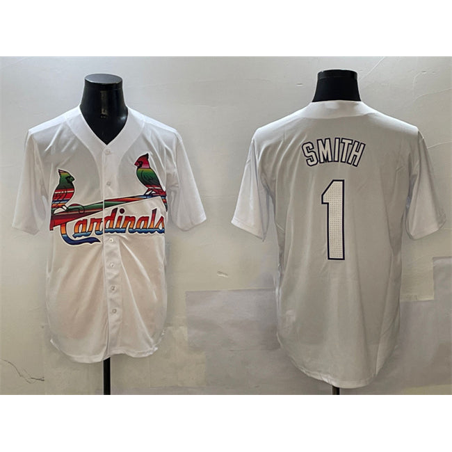 St. Louis Cardinals #1 Ozzie Smith White JEROMEN Cool Base Stitched Jersey