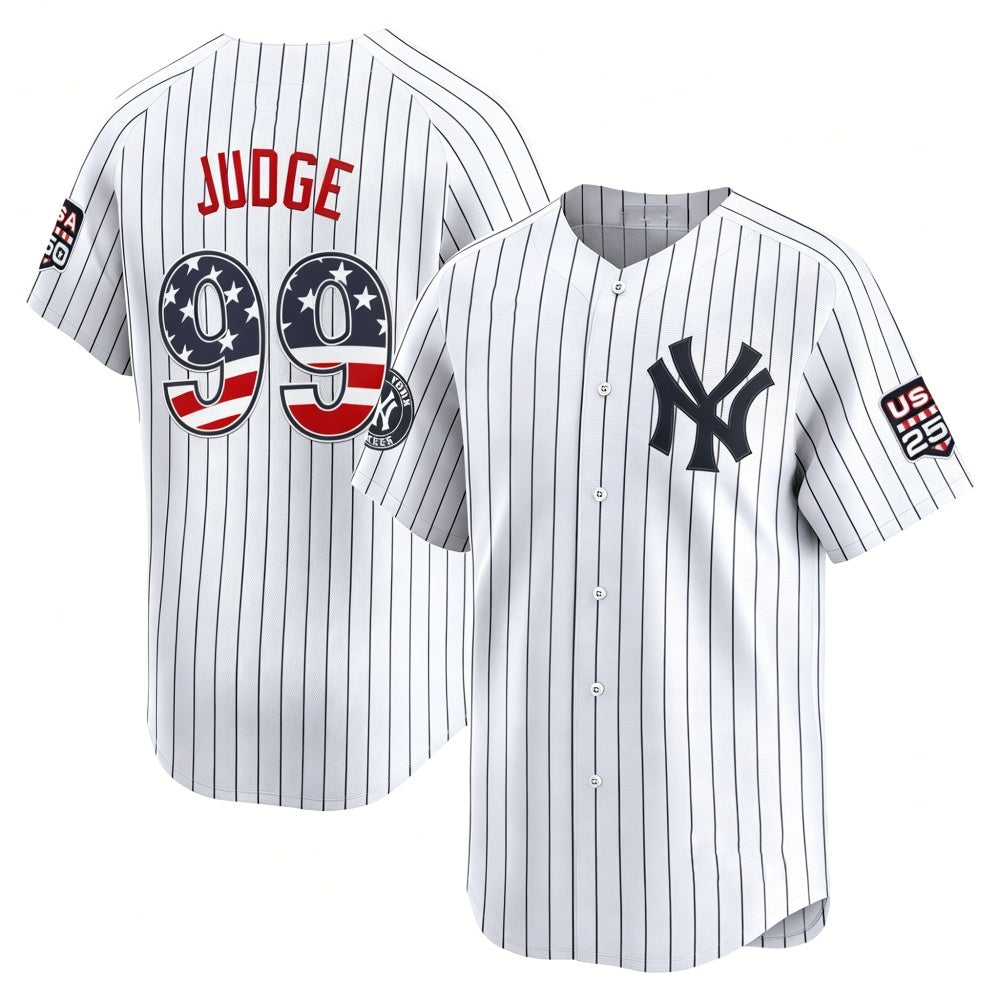New York Yankees #99 Aaron Judge White JEROMEN USA 250 Fourth of July Limited Stitched Jersey