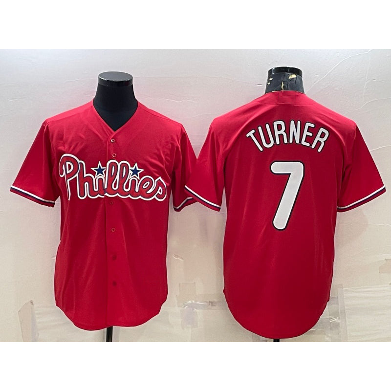 Philadelphia Phillies #7 Trea Turner Red JEROMEN Cool Base Stitched Jersey