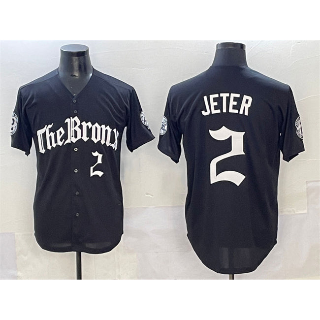 New York Yankees #2 Derek Jeter Black JEROMEN 'Gothic Legacy Edition' Vapor Premier Limited Stitched Jersey