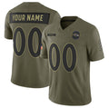 Custom B.Ravens Active Player Olive JEROMEN 2025 F.U.S.E. Salute to Service Limited Jersey