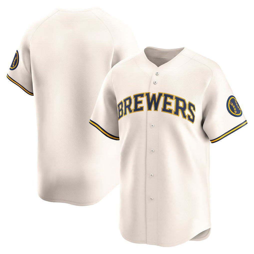 Milwaukee Brewers Cream JEROMEN Home Limited Jersey