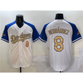 Los Angeles Dodgers #8 Enrique Hernandez White Royal Gold JEROMEN 2024 World Series Champions Vapor Limited Stitched Jersey