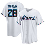 Miami Marlins #28 Kyle Stowers White JEROMEN Home Replica Jersey
