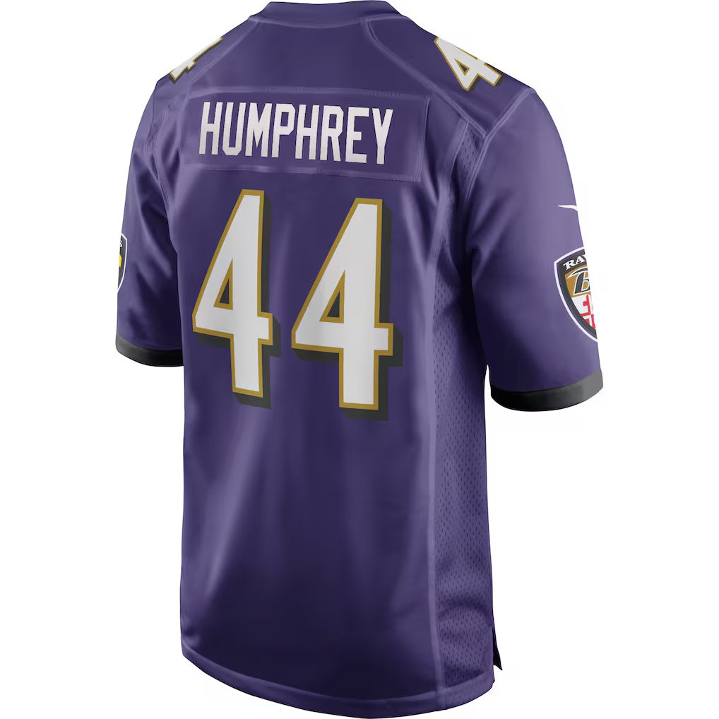B.Ravens #44 Marlon Humphrey Purple JEROMEN Game Jersey