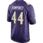 B.Ravens #44 Marlon Humphrey Purple JEROMEN Game Jersey