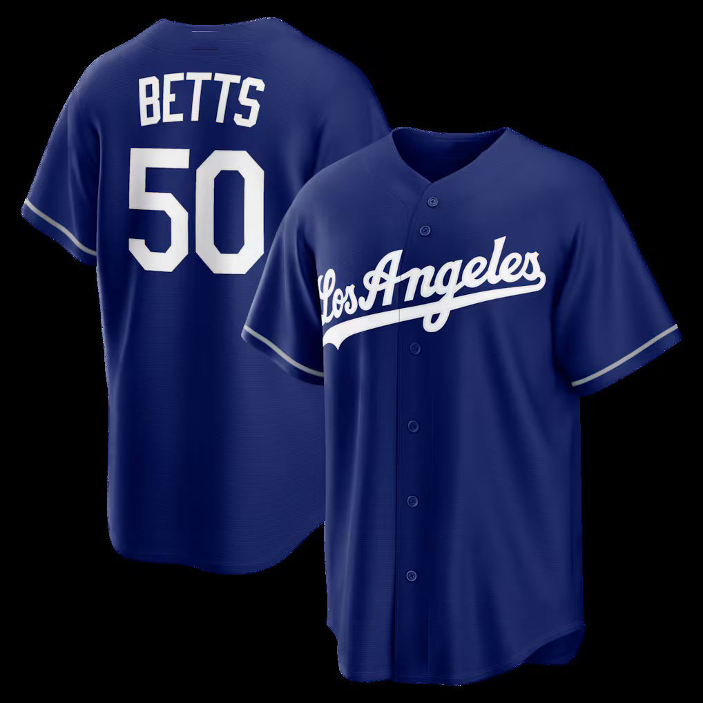 Los Angeles Dodgers #50 Mookie Betts Royal JEROMEN Alternate Replica Jersey