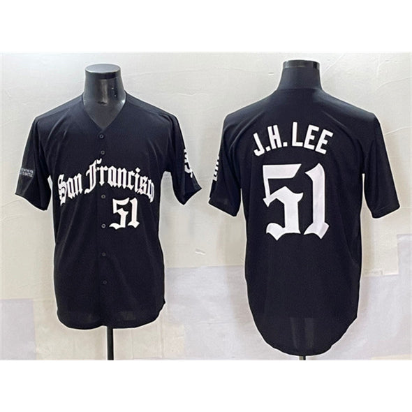 San Francisco Giants #51 Jung Hoo Lee Black JEROMEN 'Gothic Fog Edition' Vapor Premier Limited Stitched Jersey
