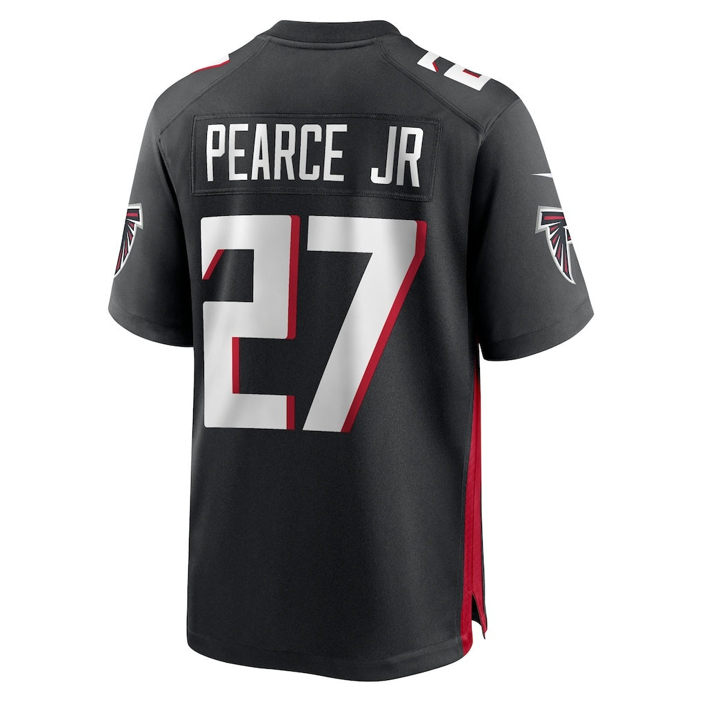 A.Falcons #27 James Pearce Jr. Black JEROMEN 2025 Draft First Round Pick Game Player Jersey