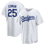 Los Angeles Dodgers #25 Tommy Edman White JEROMEN Home Replica Jersey