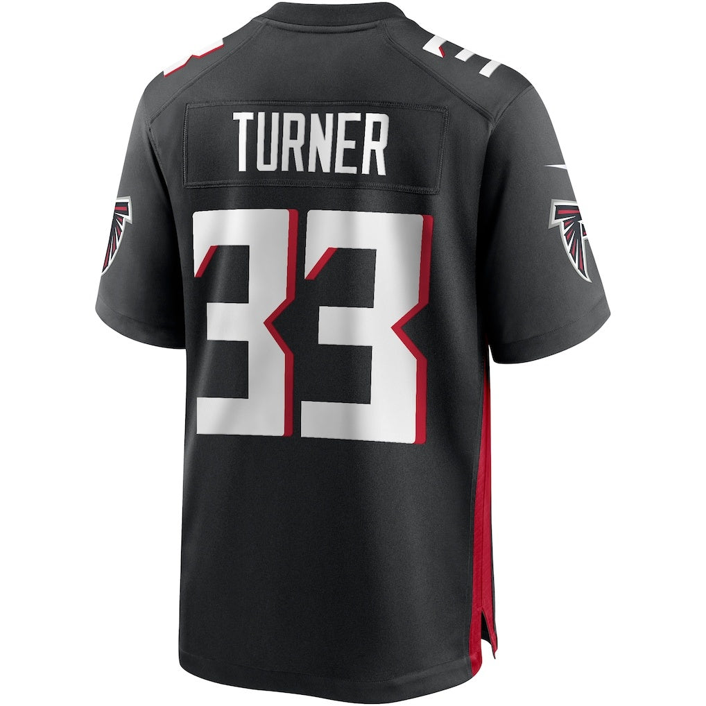A.Falcons #33 Michael Turner Black JEROMEN Game Retired Player Jersey