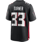 A.Falcons #33 Michael Turner Black JEROMEN Game Retired Player Jersey