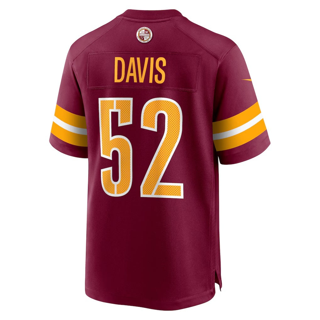 W.Commanders #52 Jamin Davis Burgundy JEROMEN Player Game Jersey