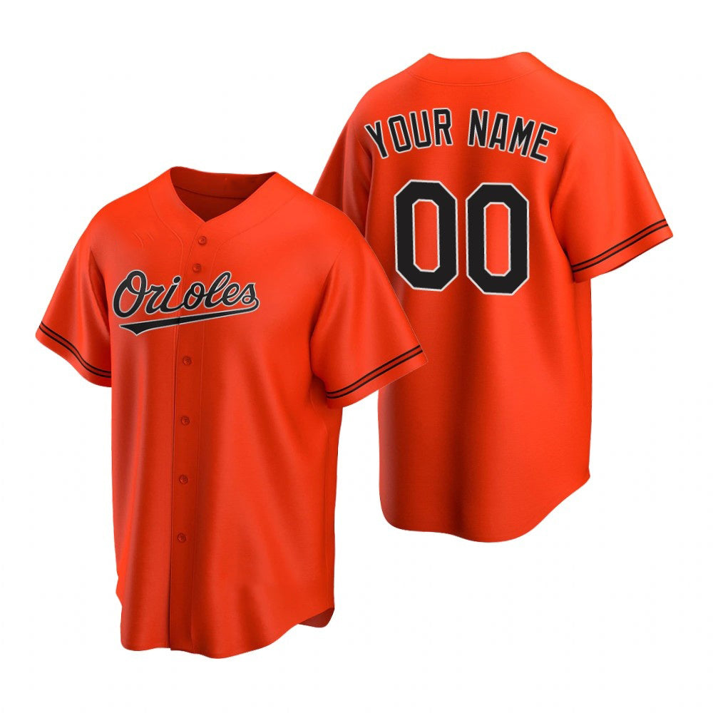 Custom Baltimore Orioles Orange JEROMEN 2020 Stitched Cool Base Jersey