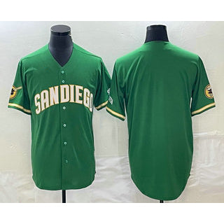San Diego Padres Blank Green JEROMEN Cool Base Stitched Jersey