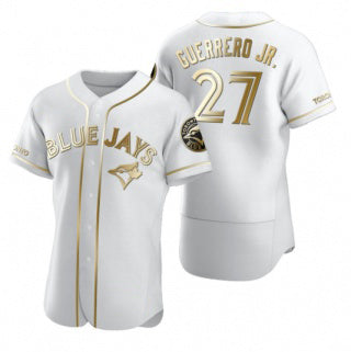 Toronto Blue Jays #27 Vladimir Guerrero Jr. White Gold JEROMEN Flex Base Stitched Jersey