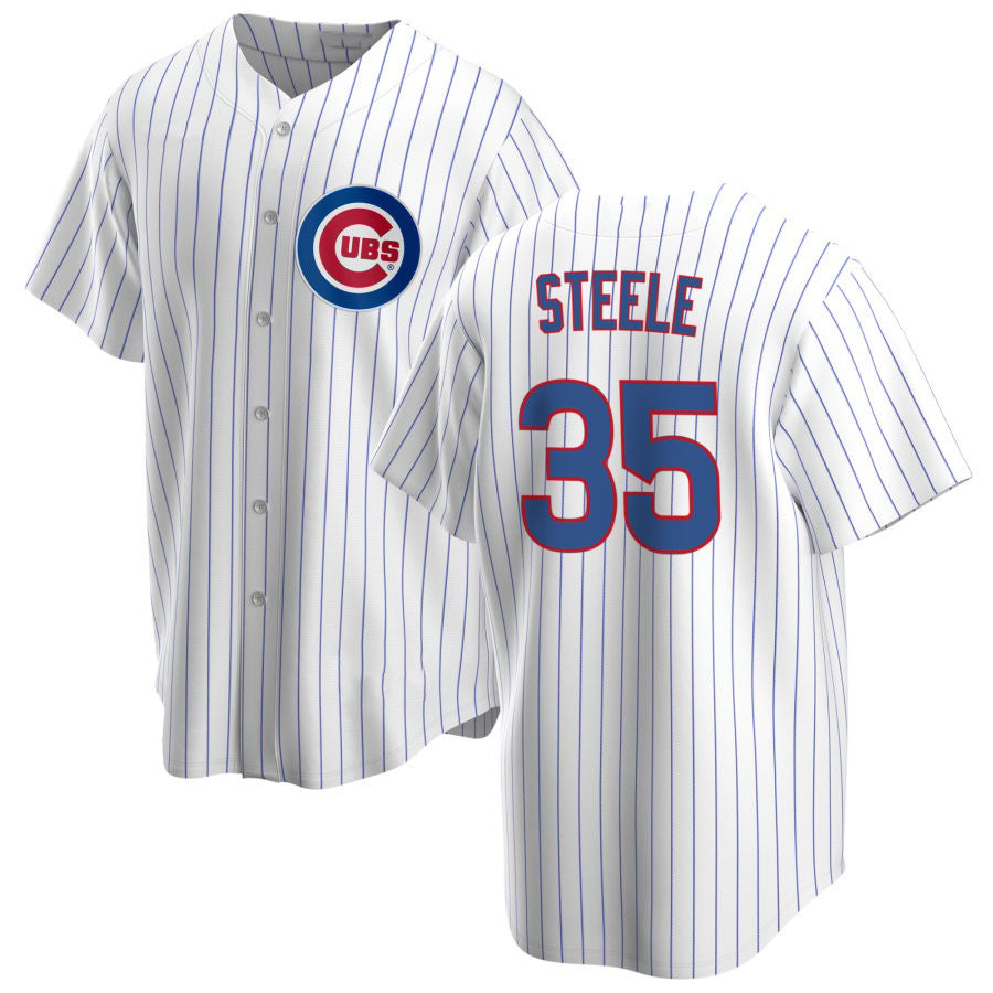 Chicago Cubs #35 Justin Steele Home White JEROMEN Cool Base Jersey