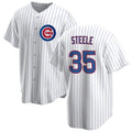 Chicago Cubs #35 Justin Steele Home White JEROMEN Cool Base Jersey