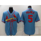 St. Louis Cardinals #5 Albert Pujols Light Blue JEROMEN Stitched Cool Base Jersey
