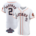 Houston Astros #2 Alex Bregman White JEROMEN 2022 World Series Champions Flex Base Stitched Jersey