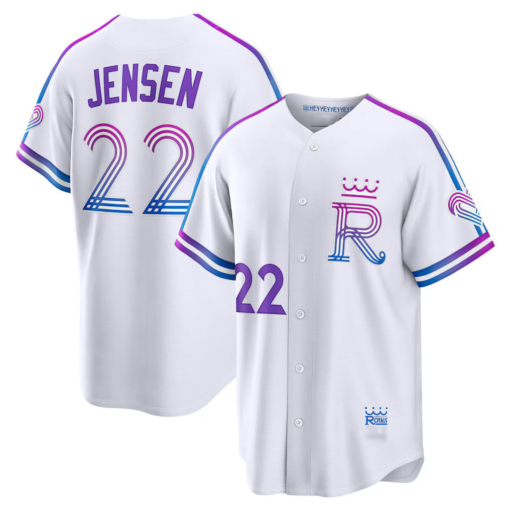 Kansas City Royals #22 Carter Jensen White JEROMEN 2026 City Connect Stadium Jersey