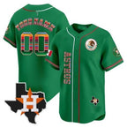 Custom Houston Astros Mexico Vapor Premier Limited Jersey V4 ¨C Green JEROMEN
