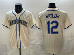 Seattle Mariners #12 Josh Naylor Cream JEROMEN Alternate Stitched Jersey
