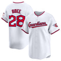 Cleveland Guardians #28 Tanner Bibee White JEROMEN Home Limited Stitched Jersey