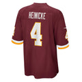 W.Football Team #4 Taylor Heinicke Burgundy JEROMEN Team Game Jersey