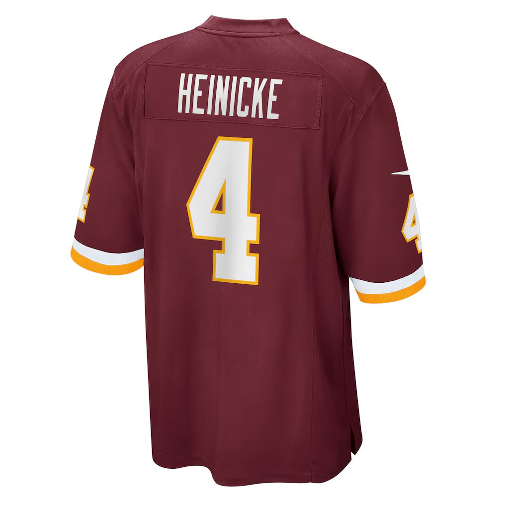 W.Football Team #4 Taylor Heinicke Burgundy JEROMEN Team Game Jersey