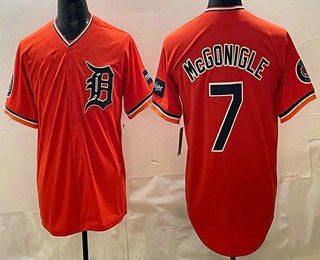 Detroit Tigers #7 Kevin McGonigle Orange JEROMEN Limited Jersey