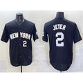 New York Yankees #2 Derek Jeter Black JEROMEN Limited Stitched Jersey