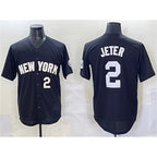 New York Yankees #2 Derek Jeter Black JEROMEN Limited Stitched Jersey