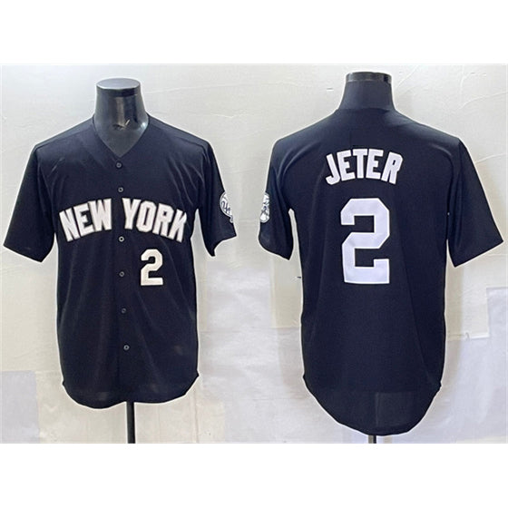 New York Yankees #2 Derek Jeter Black JEROMEN Limited Stitched Jersey
