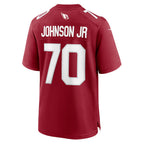 A.Cardinals #70 Paris Johnson Jr. Cardinal JEROMEN Game Jersey