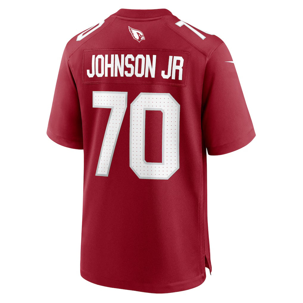 A.Cardinals #70 Paris Johnson Jr. Cardinal JEROMEN Game Jersey