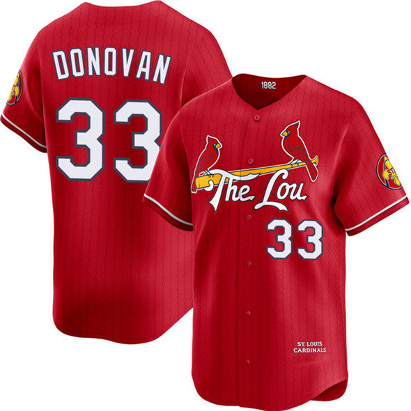 St. Louis Cardinals #33 Brendan Donovan Red JEROMEN 2024 City Connect Limited Stitched Jersey