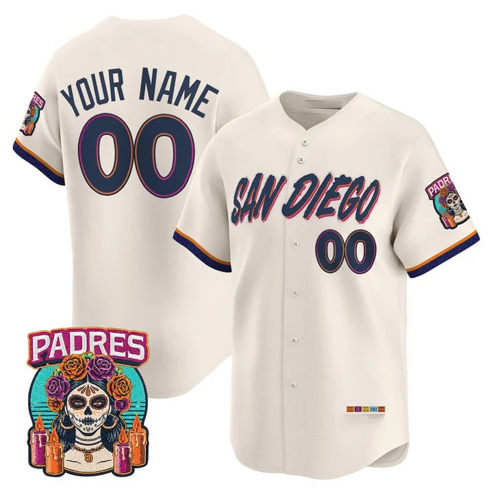 Custom San Diego Padres Cream JEROMEN 2026 City Connect Vapor Premier Limited Jersey - All Stitched