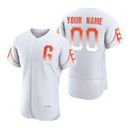 Custom San Francisco Giants White JEROMEN 2021 City Connect Flex Base Jersey