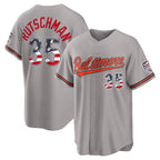 Baltimore Orioles #35 Adley Rutschman USA 250 Fourth of July Road Stadium Jersey - Gray JEROMEN