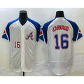 Atlanta Braves #16 Travis dArnaud Number White JEROMEN 2023 City Connect Flex Base Stitched Jersey 2