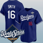 Los Angeles Dodgers #16 Will Smith Royal JEROMEN 2025 World Series Limited Stitched Jersey