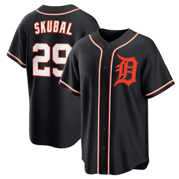 Detroit Tigers #29 Tarik Skubal Black JEROMEN Out Stitched Jersey