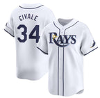 Tampa Bay Rays #34 aron Civale White JEROMEN Home Limited Stitched Jersey