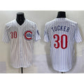 Chicago Cubs #30 Kyle Tucker White JEROMEN Pinstripe 2nd Alternate Limited Stitched Jersey