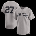 New York Yankees #27 Giancarlo Stanton Gray JEROMEN Road Limited Player Jersey