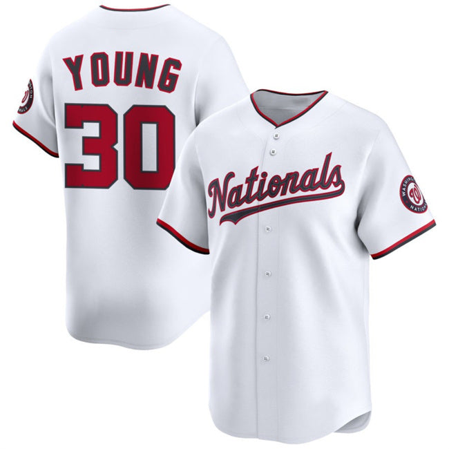 Washington Nationals #30 Jacob Young White JEROMEN 2025 Home Limited Stitched Jersey