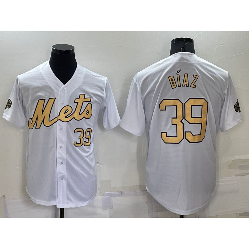 New York Mets #39 Edwin Diaz Number White JEROMEN 2022 All Star Stitched Cool Base Jersey